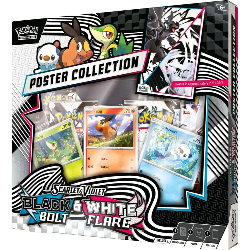 Pokemon TCG: Scarlet and Violet Black Bolt and White Flare Poster Collection