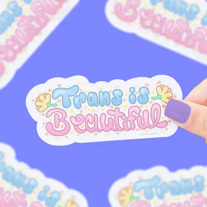 Trans is Beautiful Sticker
