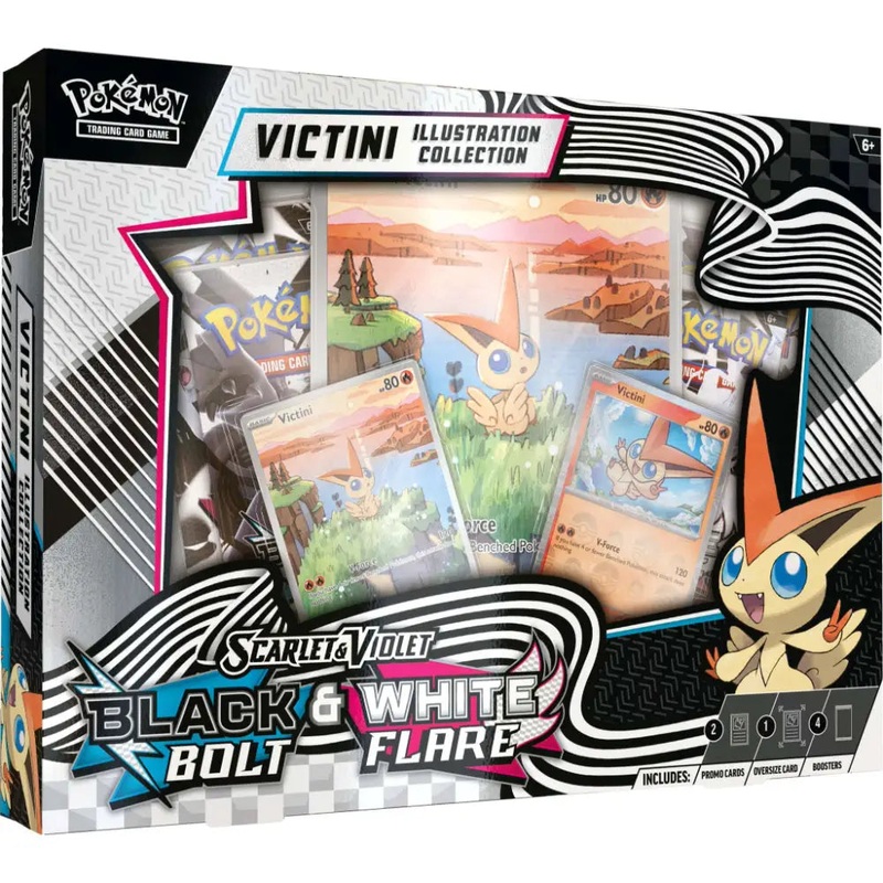 Pokemon TCG: Scarlet and Violet Black Bolt and White Flare Victini Illustration Collection